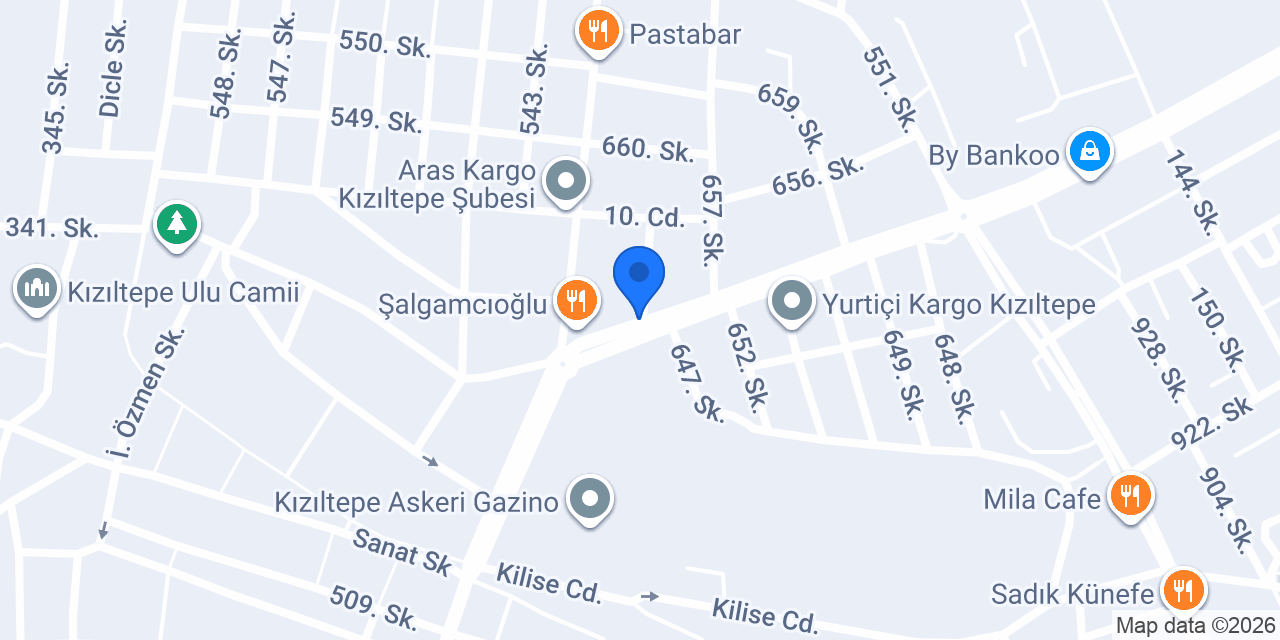 Kızıltepe çiçekçi Asel konumu