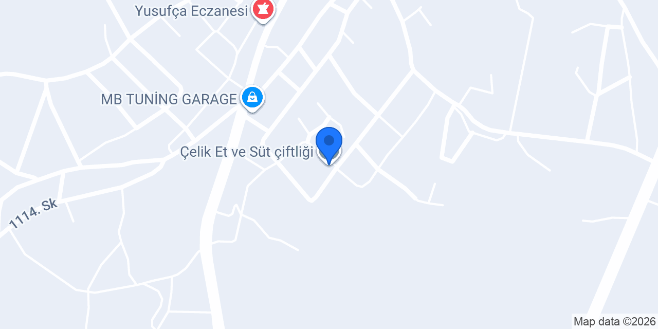 Çelik Et ve Süt çiftliği konumu