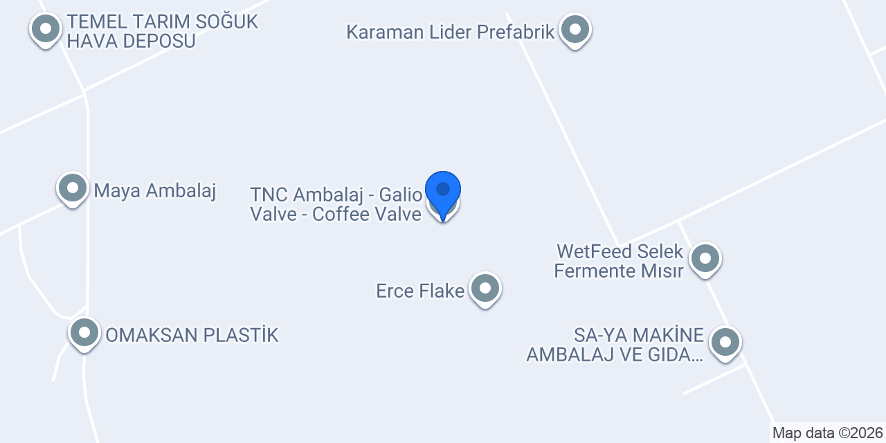 TNC Ambalaj - Galio Valve - Coffee Valve konumu