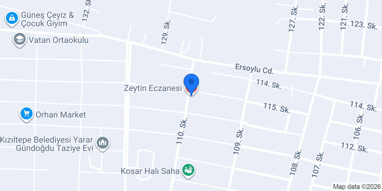 Zeytin Eczanesi konumu