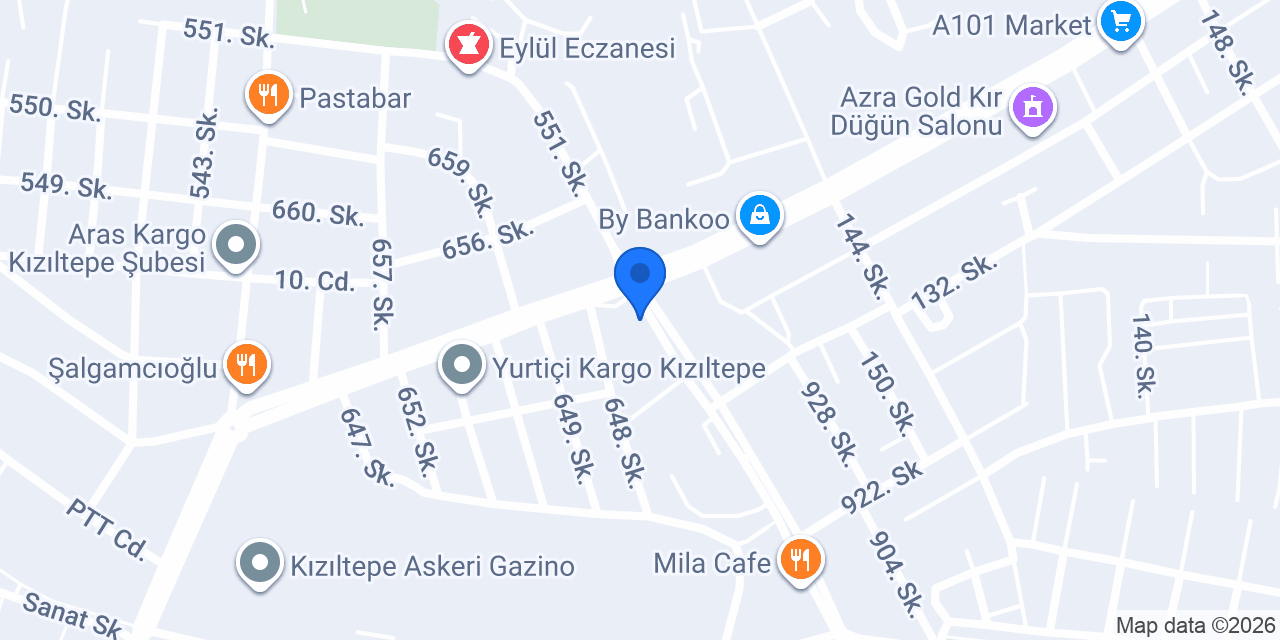 Kızıltepe Hatay Baba Döner konumu
