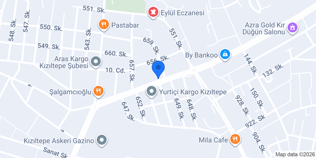 Kızıltepe iş Makineleri Operatörlük Kursu konumu