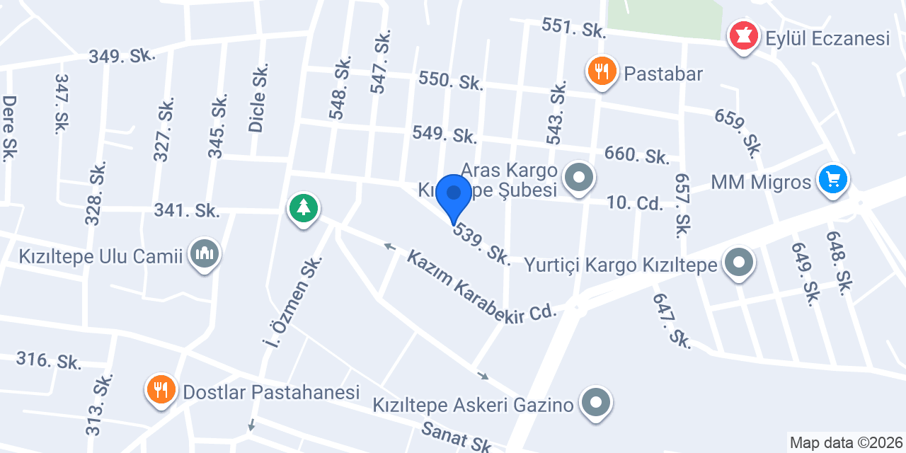 Uzmanlar Sürücü Kursu konumu