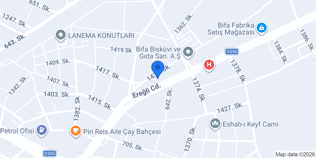 Karet Et Tavuk Yöresel konumu