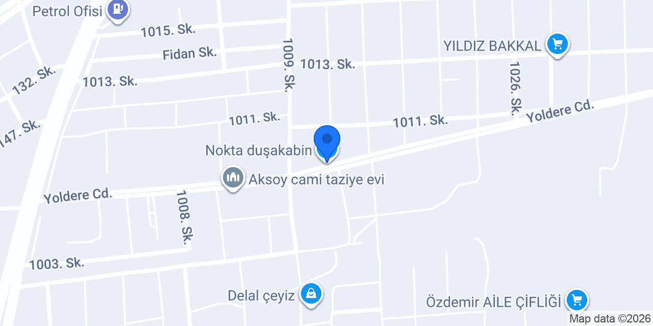 Nokta duşakabin konumu