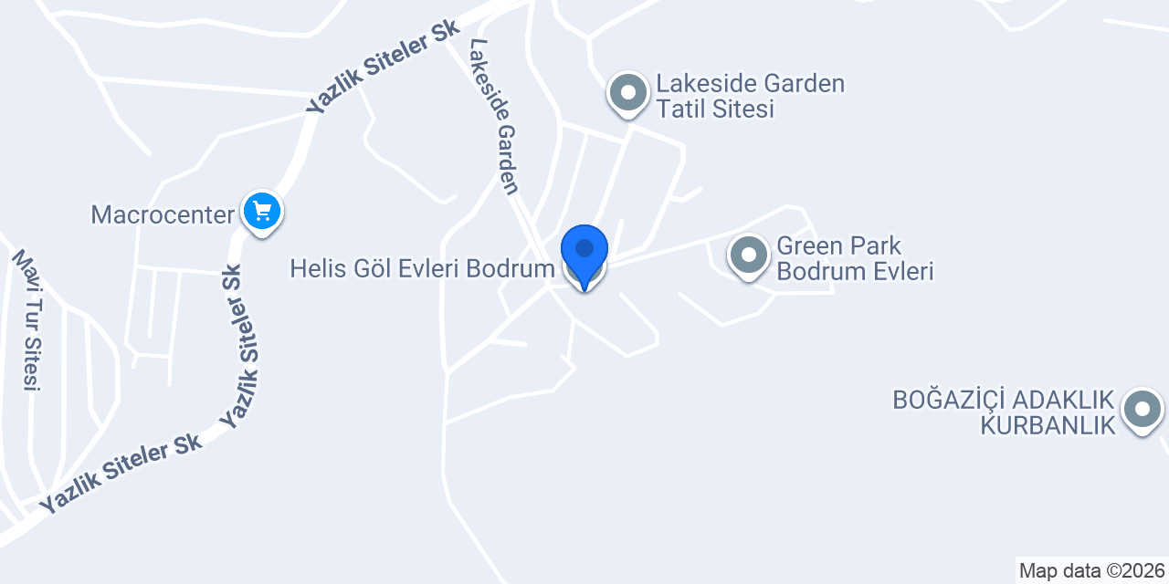 Helis Göl Evleri Bodrum konumu