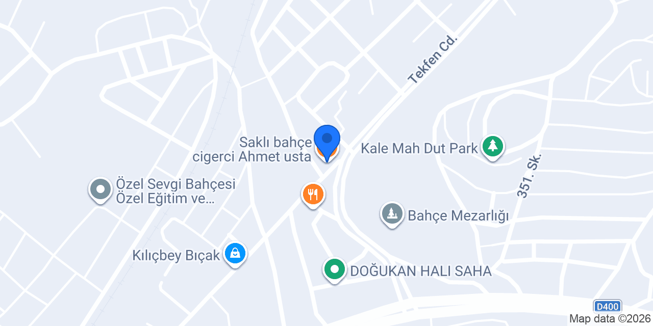 Saklı bahçe cigerci Ahmet usta konumu