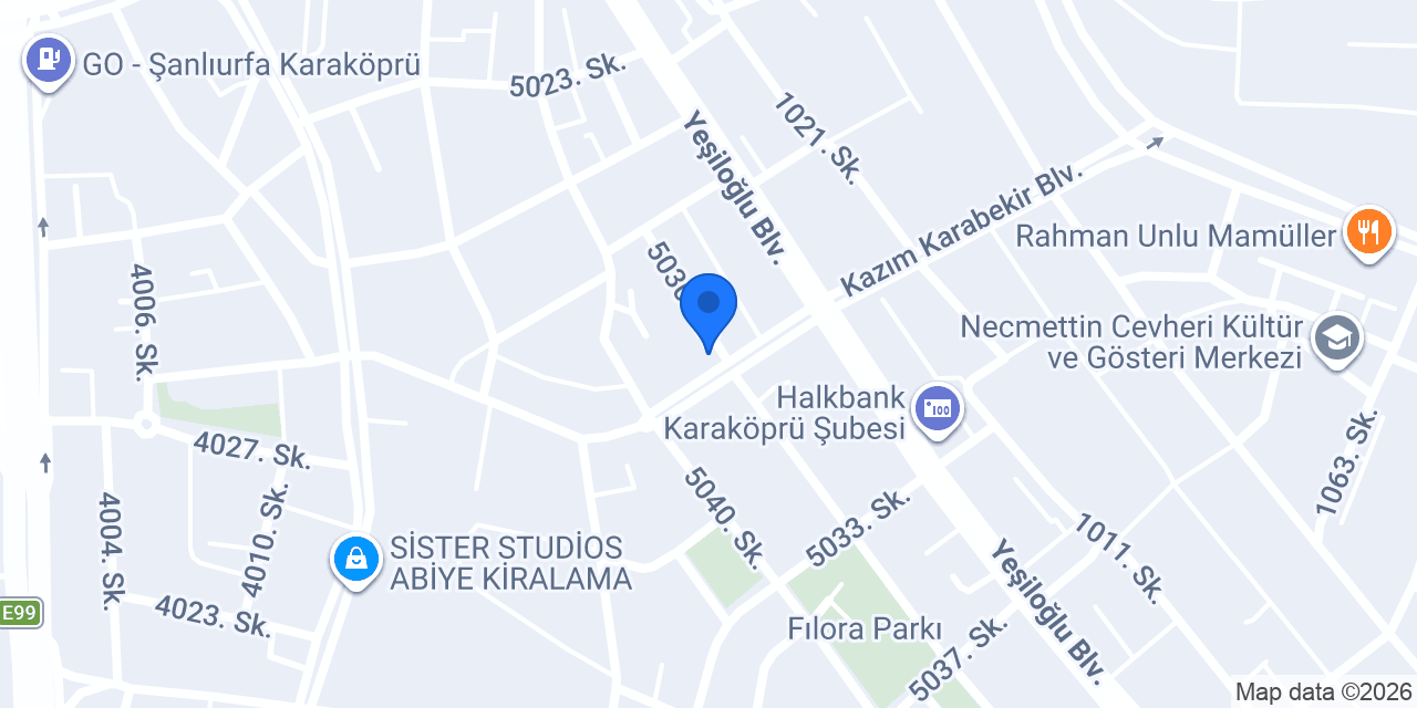 Urfa Terapi Merkezi konumu