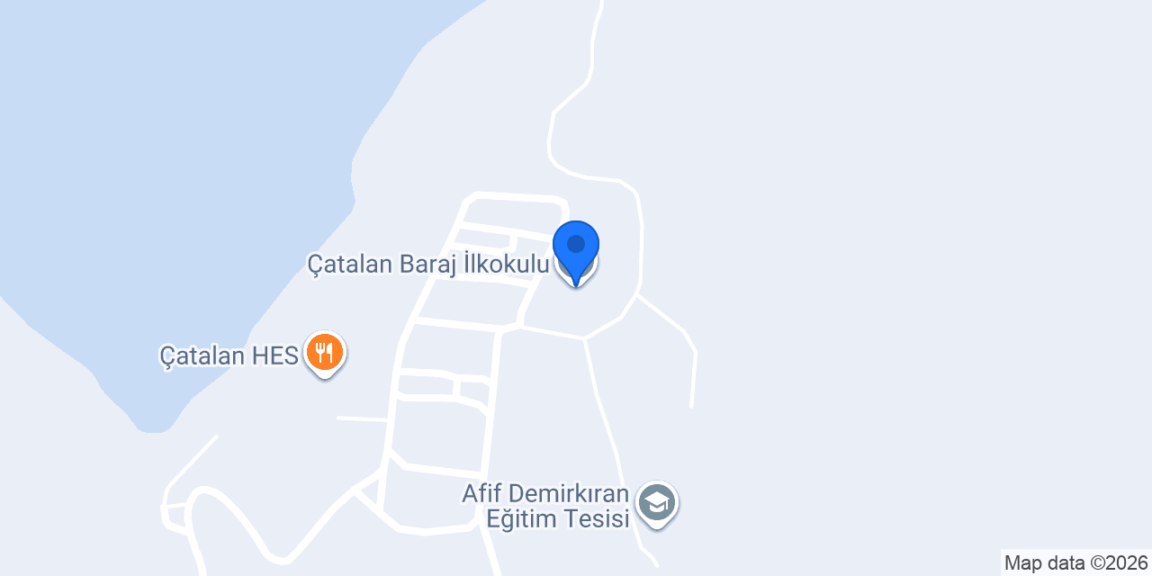 Çatalan Baraj İlkokulu konumu
