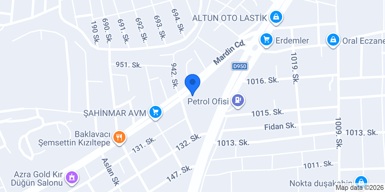 Yalçın galeria mobilya konumu