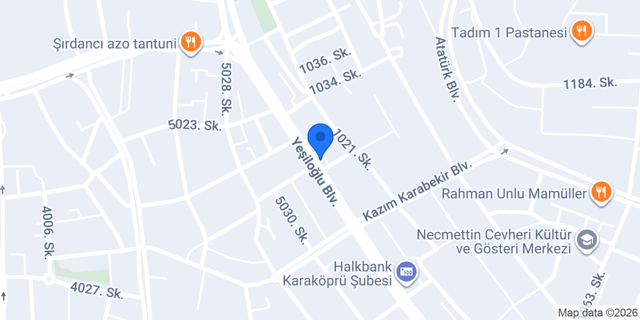 Kuveyt Türk Karaköprü Şubesi konumu