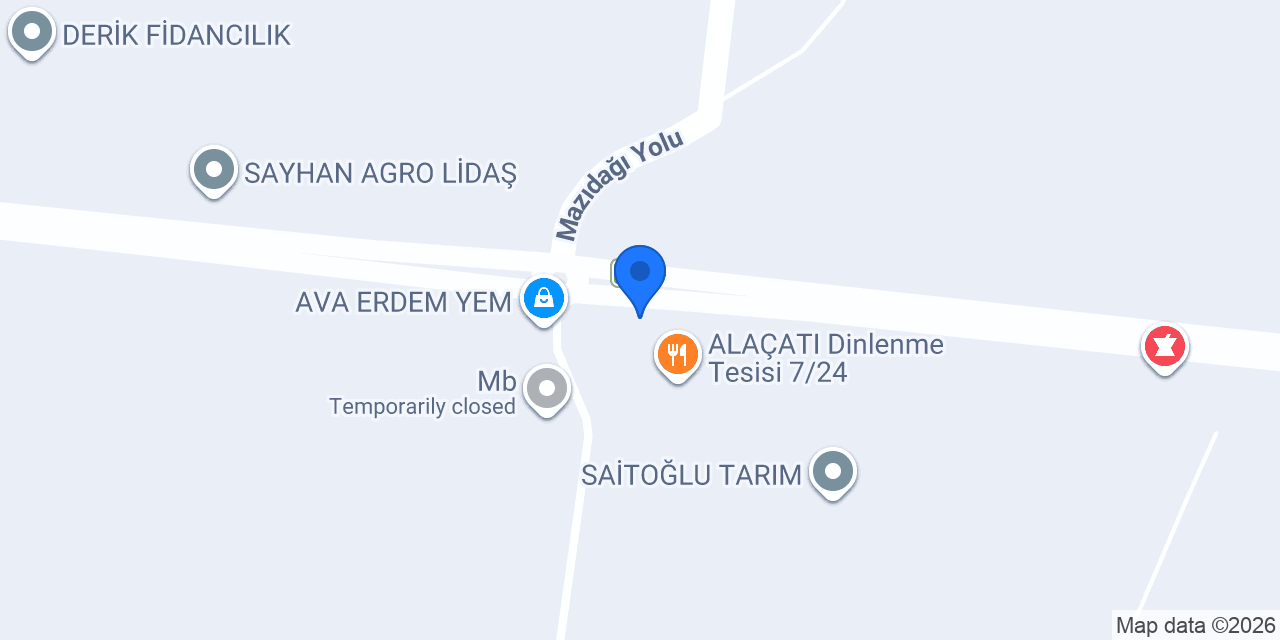 3 YOL UNLU MAMÜLLERİ konumu