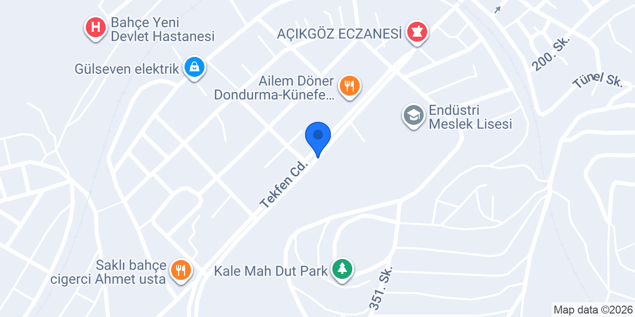 Özel Bahçe Sağlık Kabini konumu