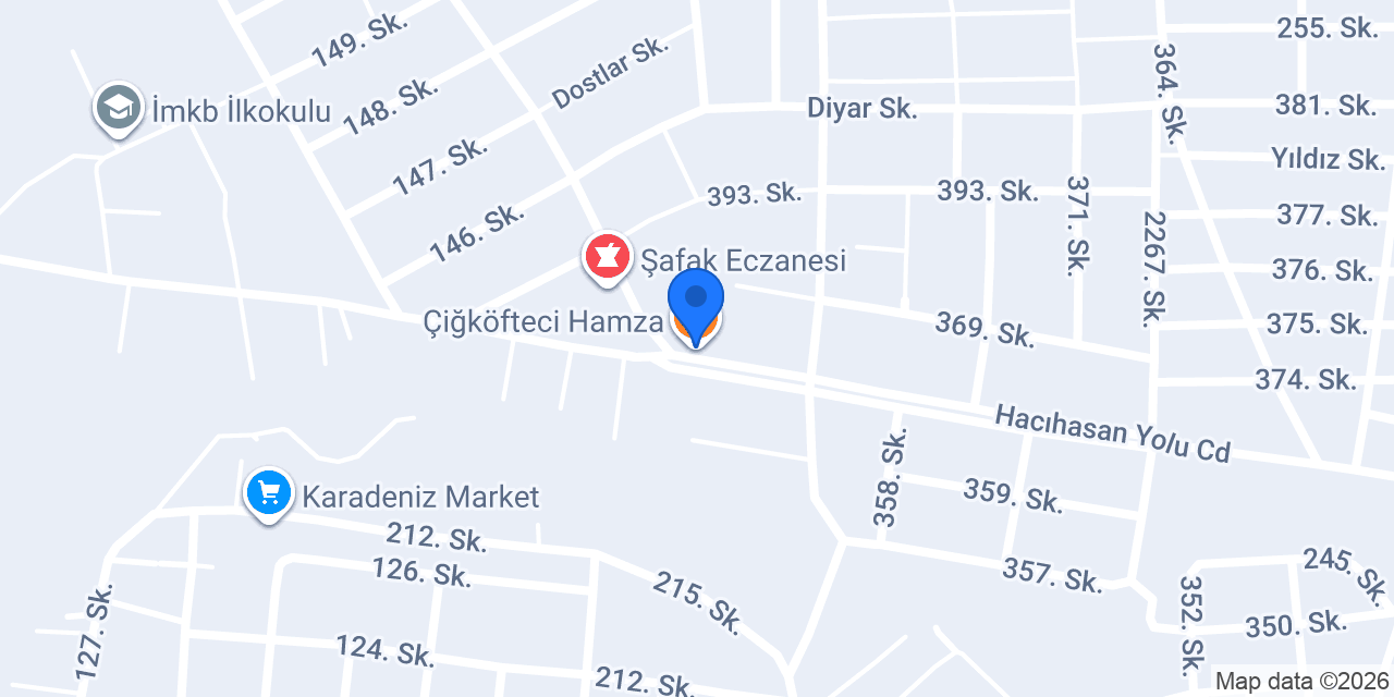 Çiğköfteci Hamza konumu