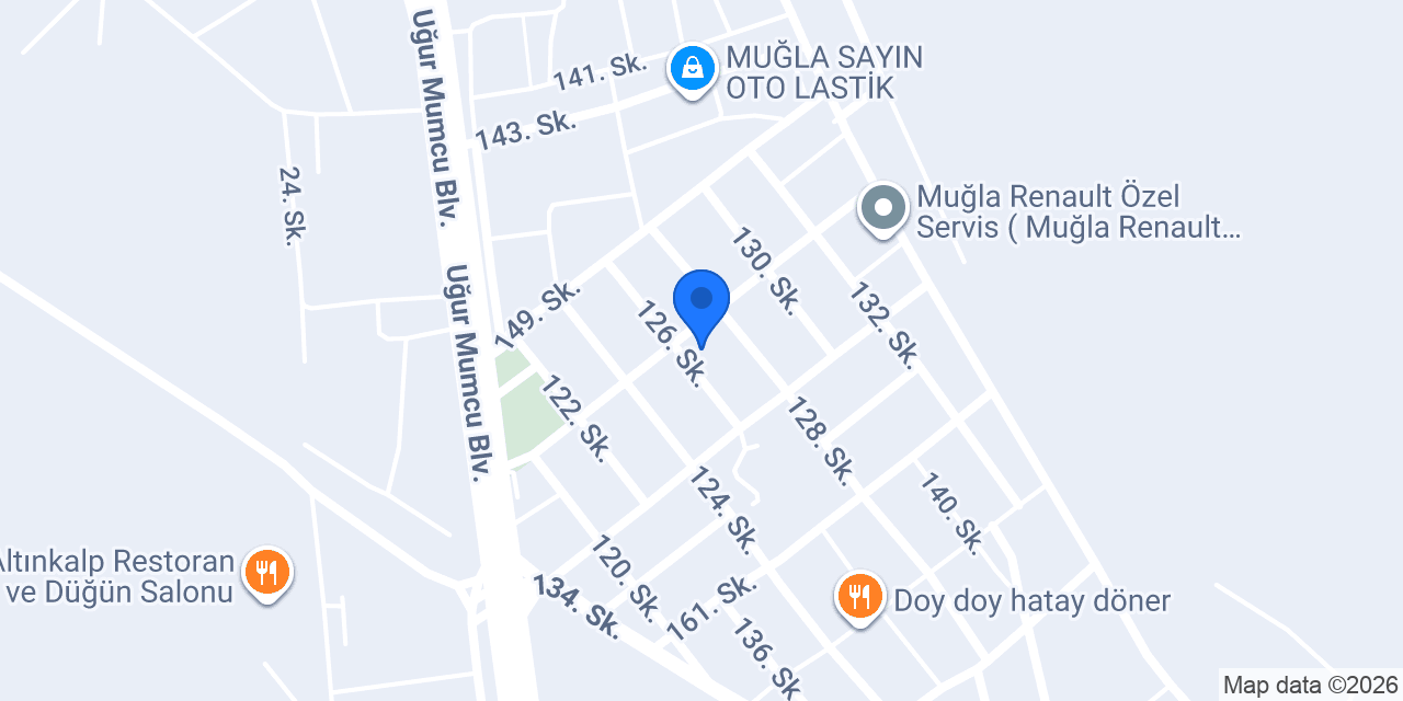 Ford Muğla Teknik Özel Servis konumu