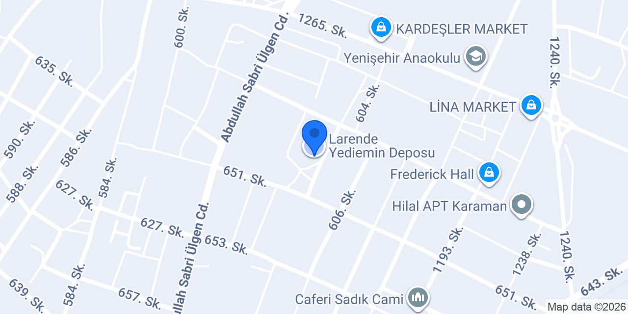 Larende Yediemin Deposu konumu