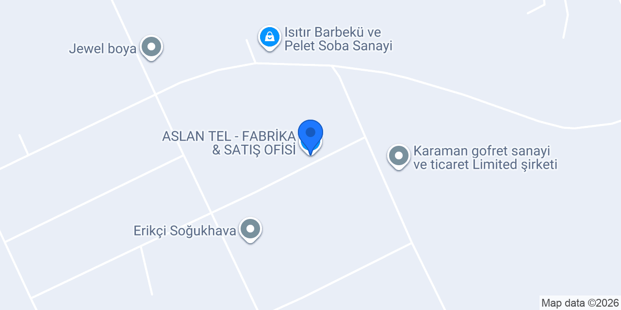 ASLAN TEL - FABRİKA & SATIŞ OFİSİ konumu