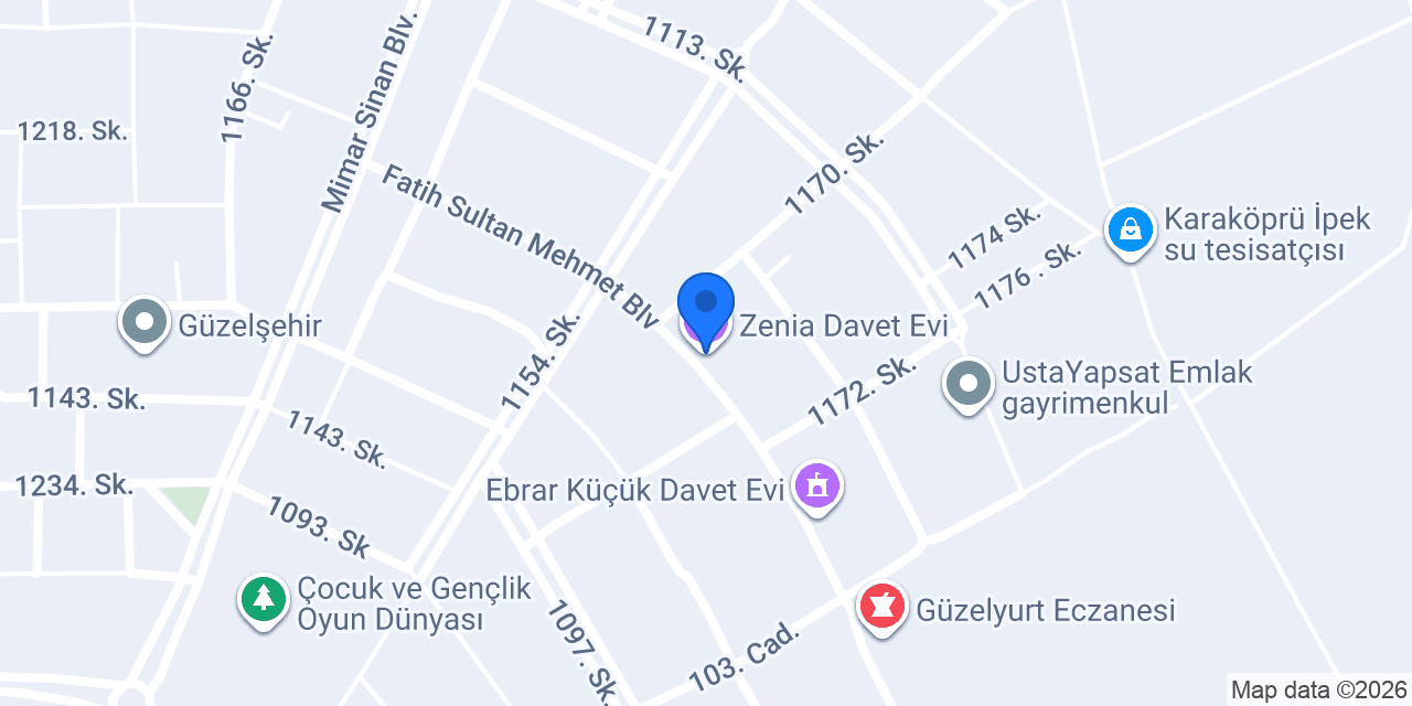 Zenia Davet Evi konumu