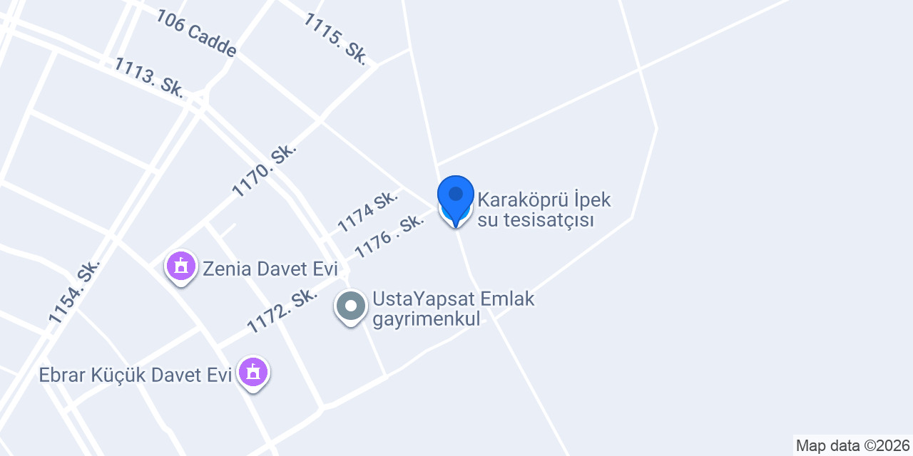 Karaköprü İpek su tesisatçısı konumu