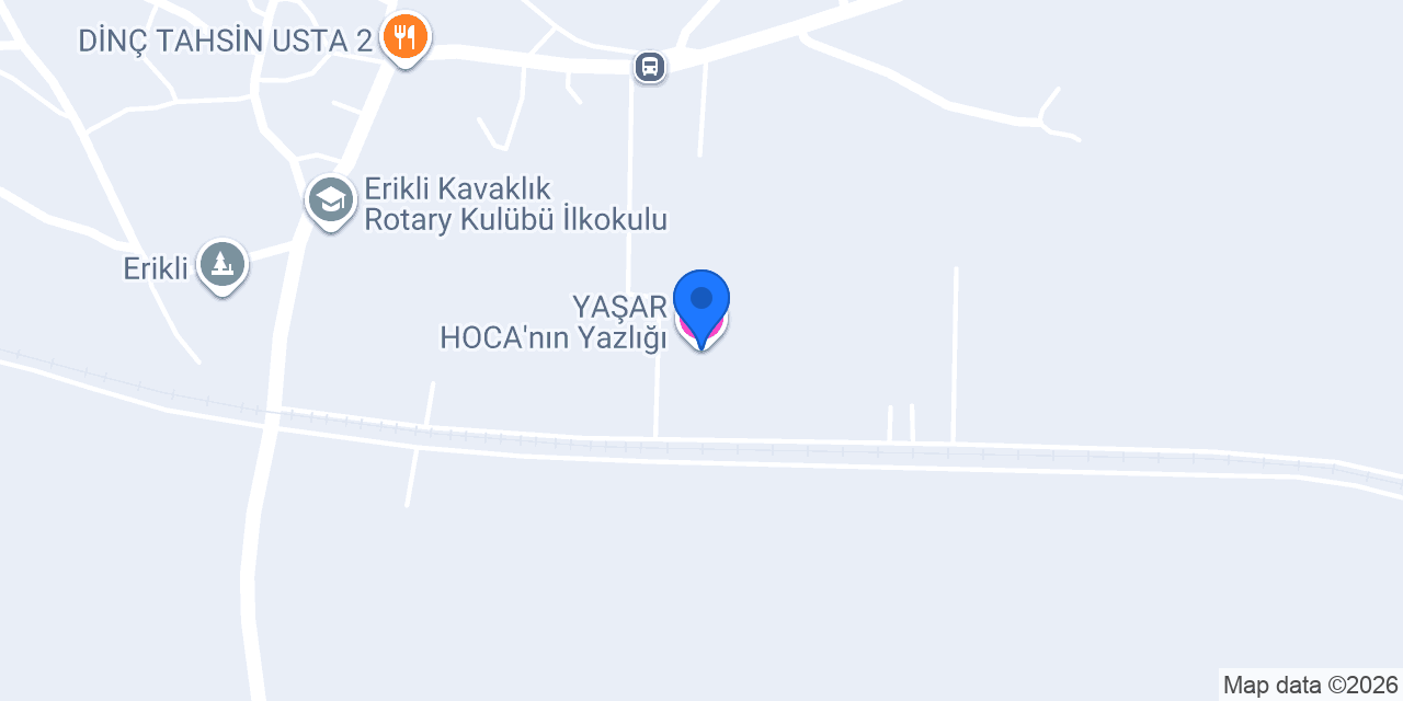 YAŞAR HOCA’nın Yazlığı konumu