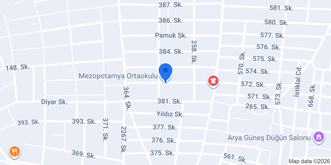 Mezopotamya Ortaokulu konumu