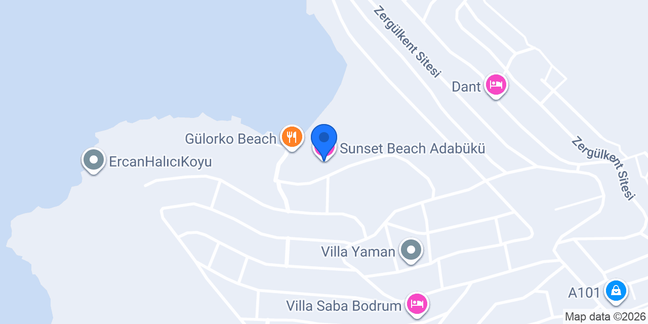 Sunset Beach Adabükü konumu