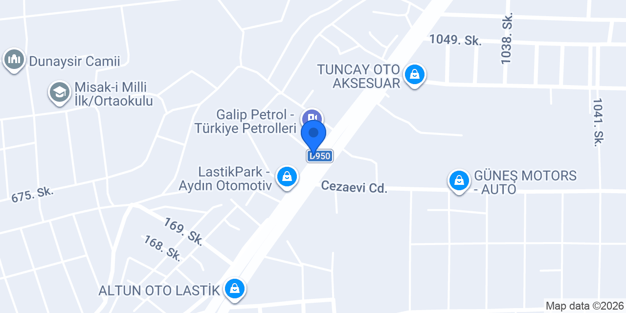 Çelik Oto lastik konumu