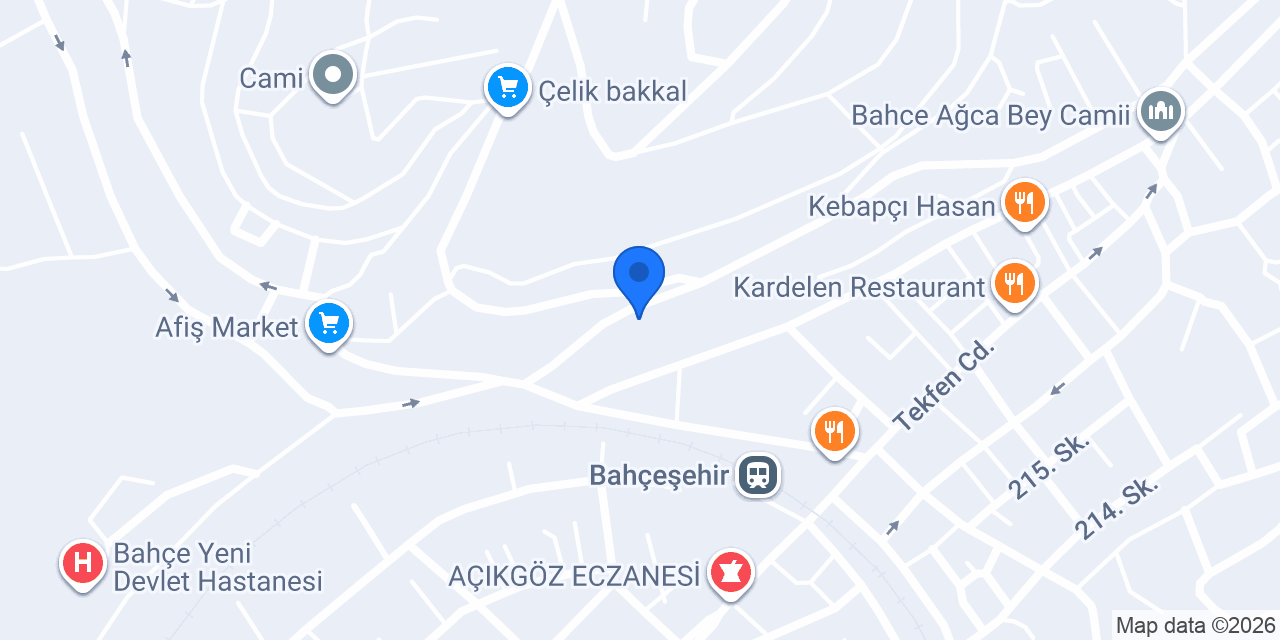ÇELİK HAFRİYAT BAHÇE konumu