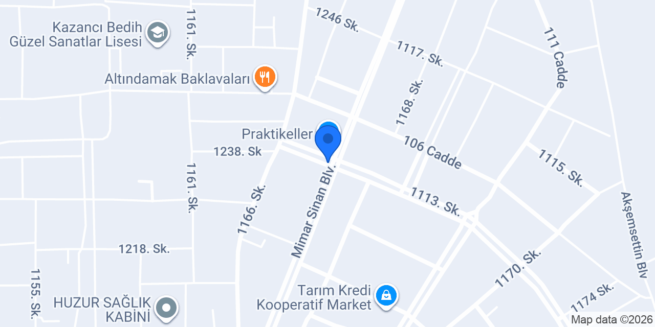 Praktikeller konumu
