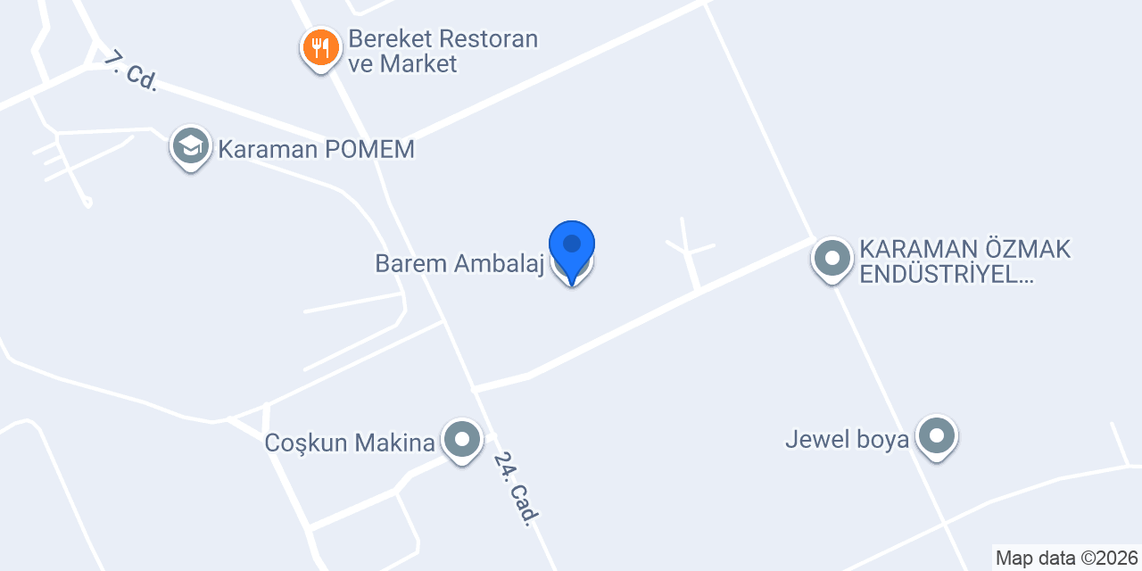 Barem Ambalaj konumu