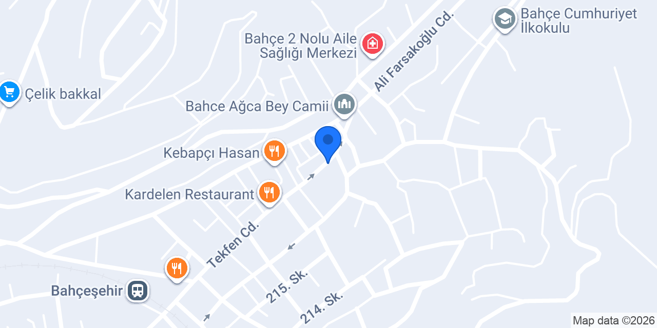AKYÜZ EMLAK BAHÇE konumu