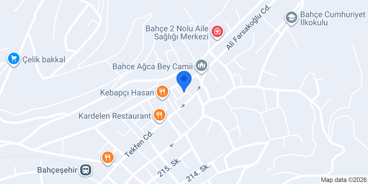 Bahçe İlçe Emniyet Müdürlüğü konumu
