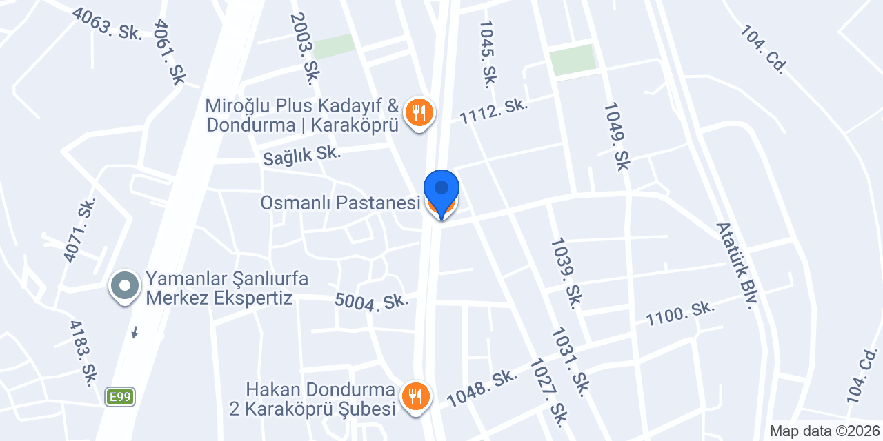 Osmanlı Pastanesi konumu