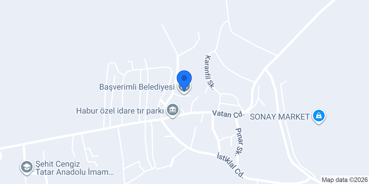 Başverimli Belediyesi konumu
