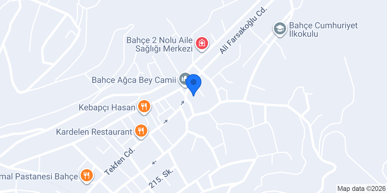 Bahçe Belediyesi konumu