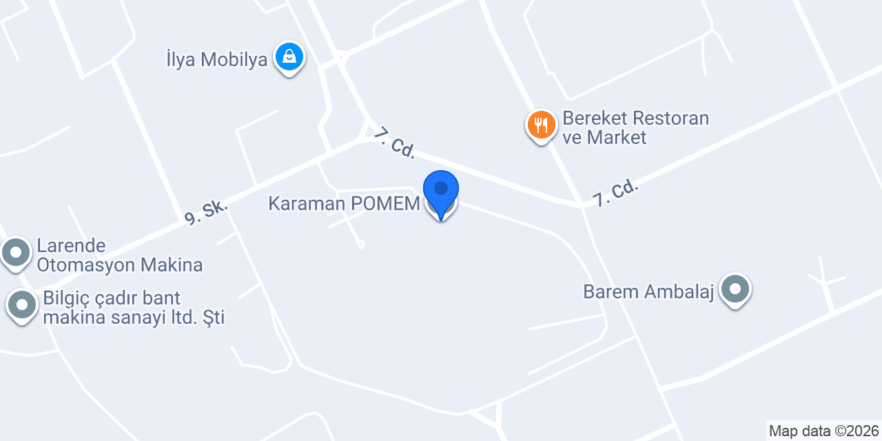 Karaman POMEM konumu