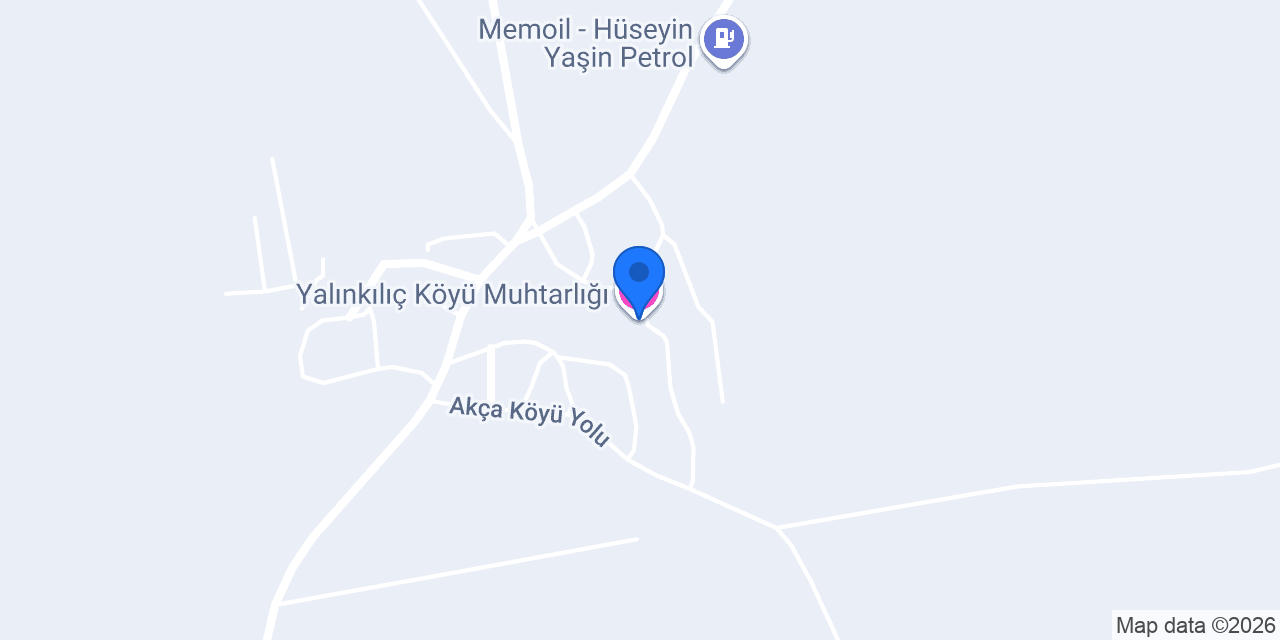 Yalınkılıç Köyü Muhtarlığı konumu