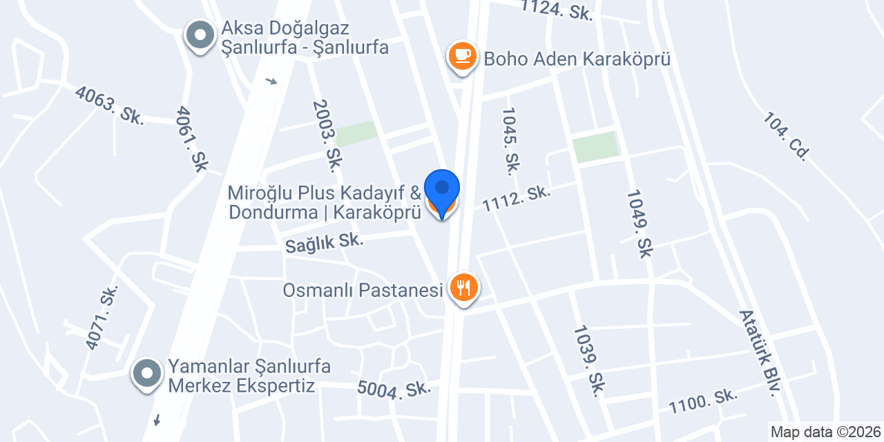 Miroğlu Plus Kadayıf & Dondurma | Karaköprü konumu