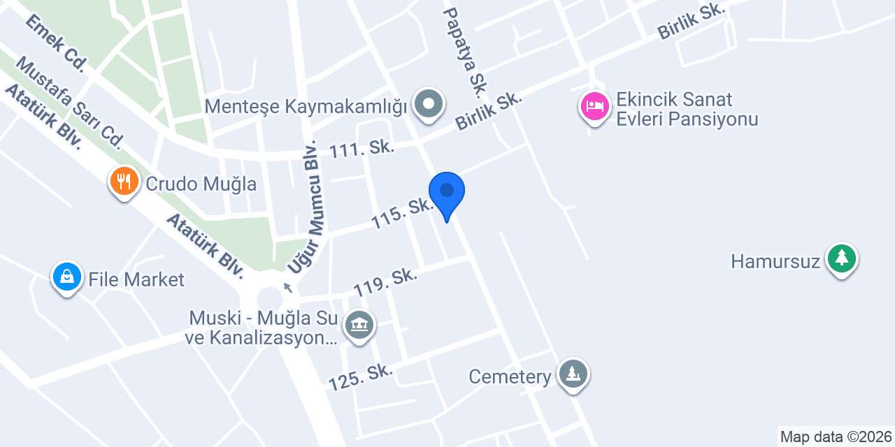MUGLA CELIK KAPI konumu