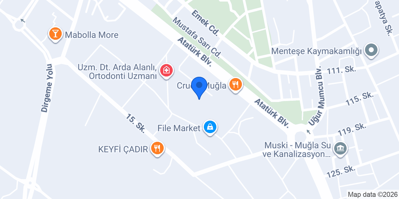 Kaptan48 Sürücü Kursu Eğitim Alanı konumu