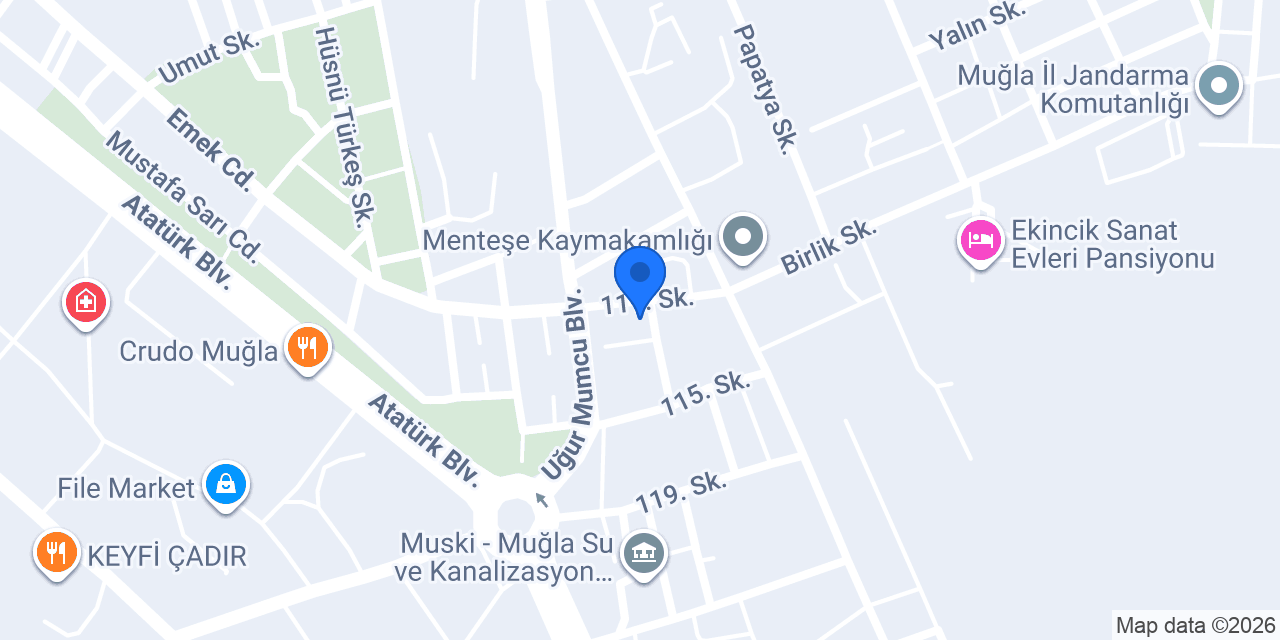 Mavi Ege Reklam Tabela - Muğla konumu
