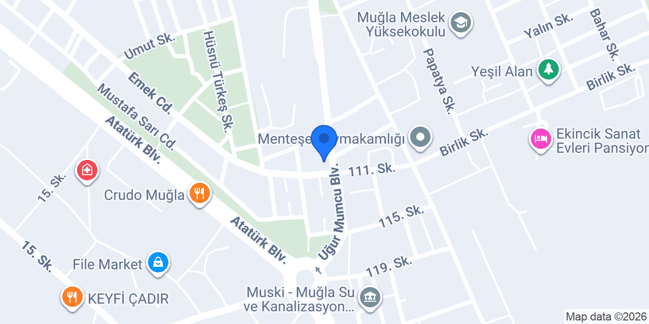 Değirmencioğlu Baklava Muğla konumu