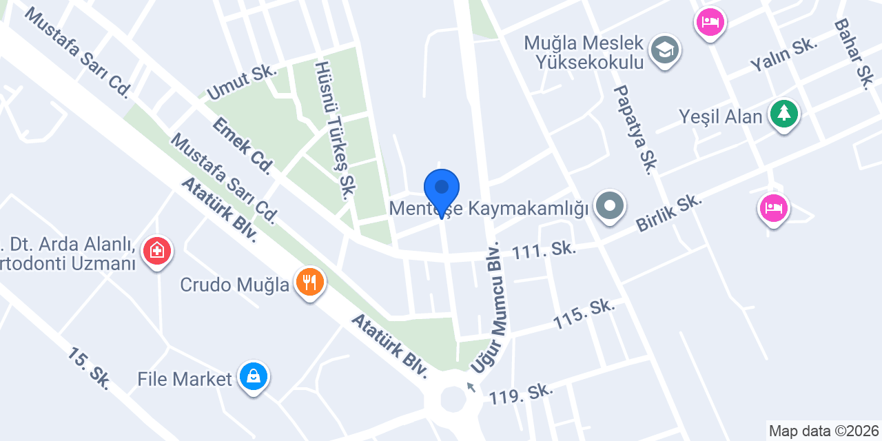 Muğla Avukat Tuğçe Kumral AKPINAR konumu