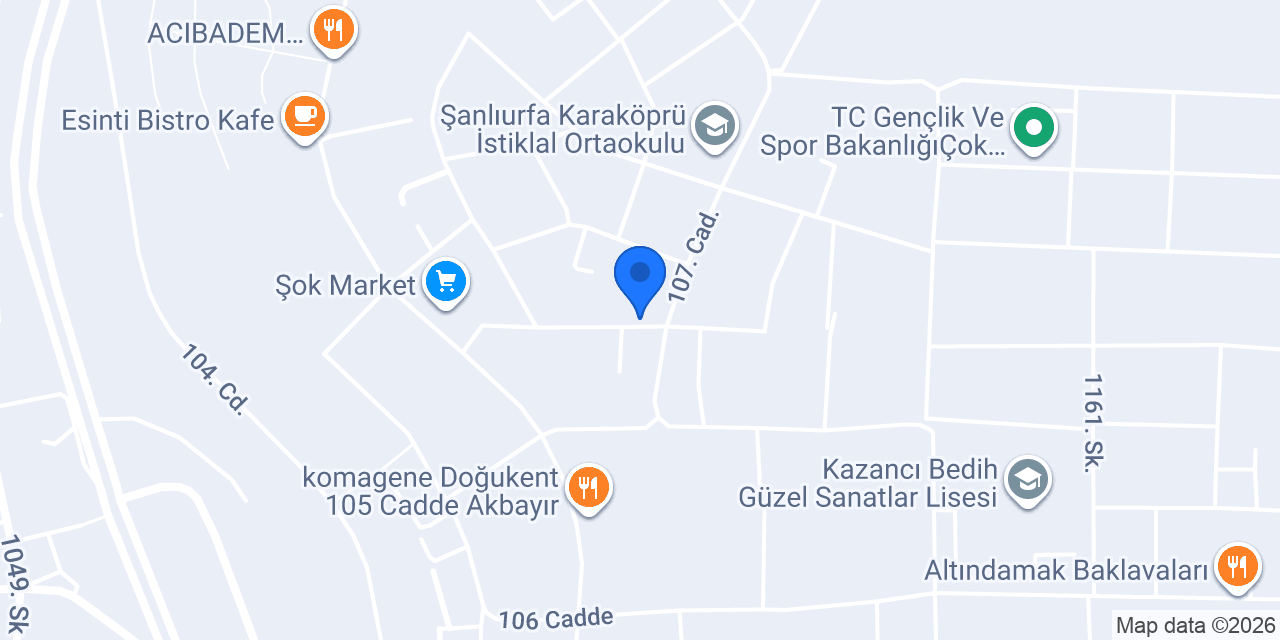 Karaköprü Akbaş Elektrik konumu
