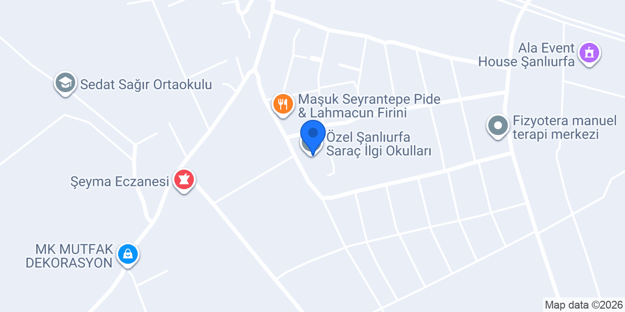 Özel Şanlıurfa Saraç İlgi Okulları konumu