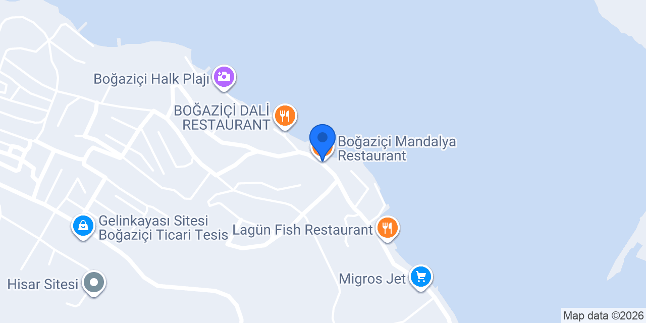 Boğaziçi Mandalya Restaurant konumu