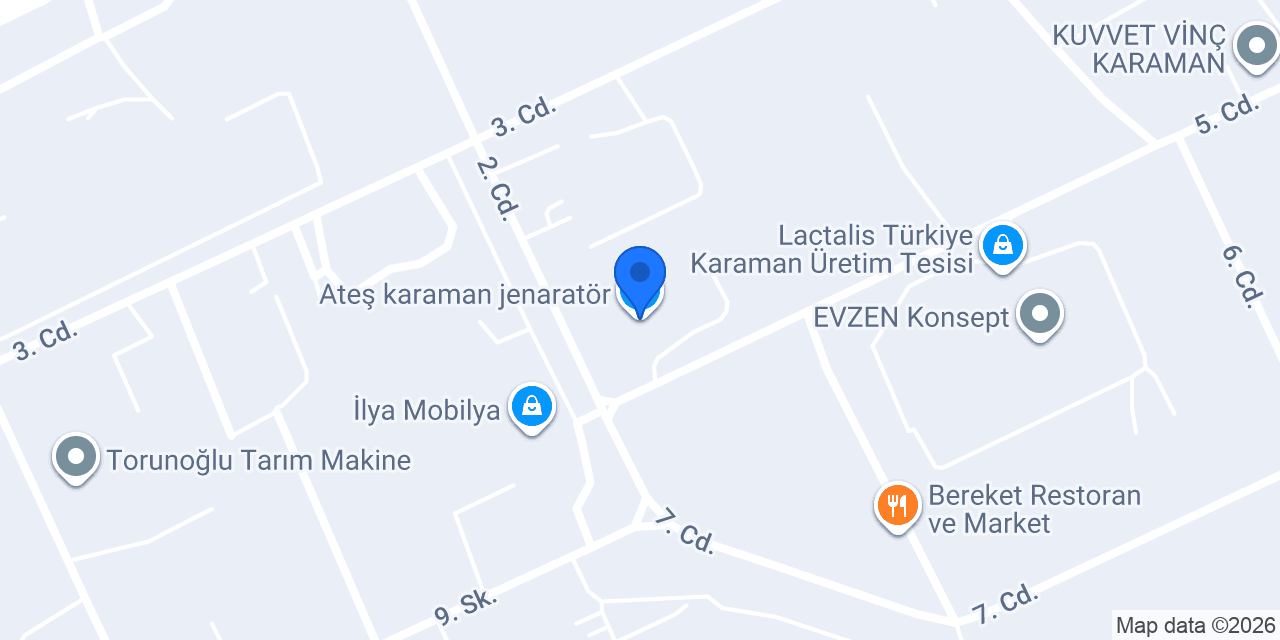 Ateş karaman jenaratör konumu