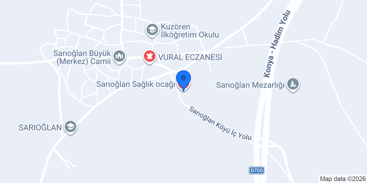 Sarıoğlan Sağlık ocağı konumu