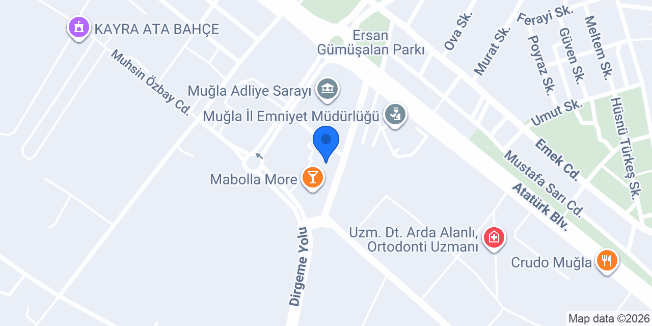 Muğla Barosu konumu