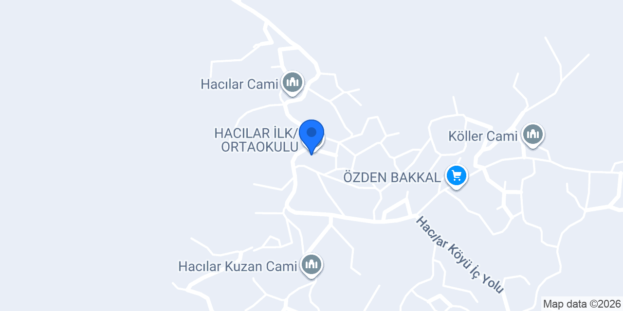 HACILAR İLK/ORTAOKULU konumu